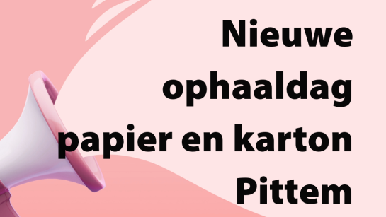 Nieuwe ophaaldag papier in Pittem