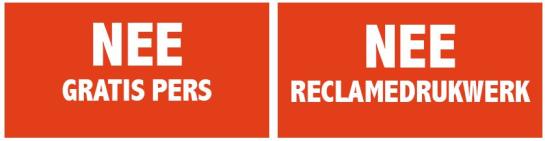 Sticker geen reclamedrukwerk